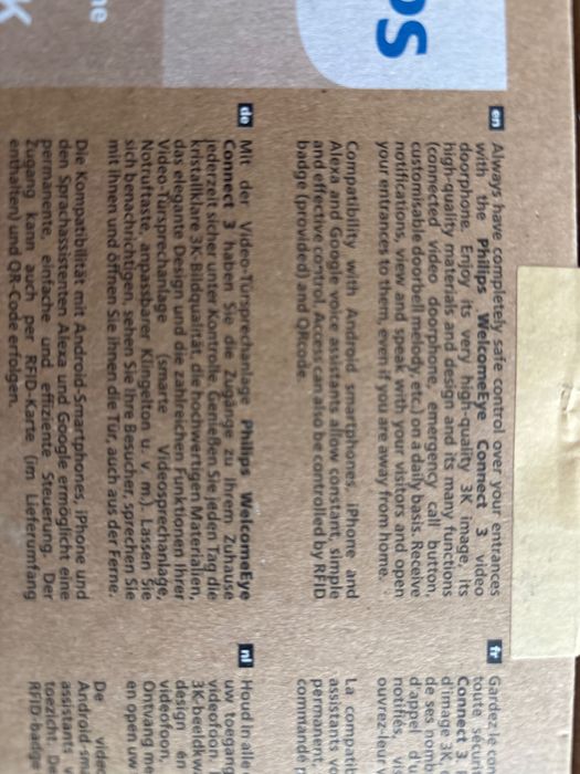 Videointerfon philips welcomeye Connect 3 nou