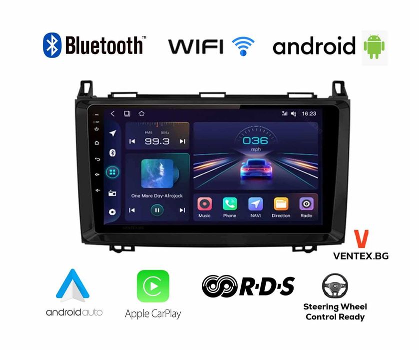 Android 12 мултимедия за Mercedes Benz W169 W245 W906 HD 9 инчаCarPlay