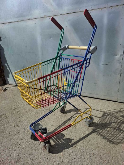 Метална детска количка за пазаруване 25 литра
