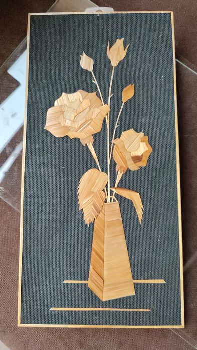 Панно из соломки.