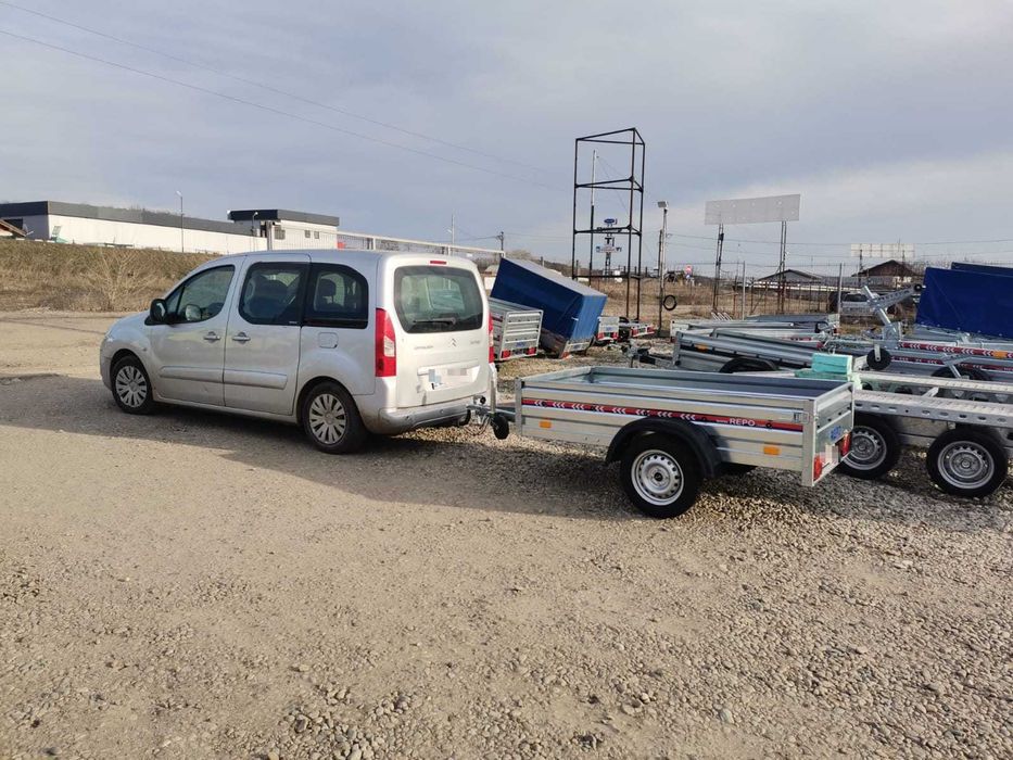 Remorca Mono Ax Auto Atv Tandem Prelata  750 KG Basculabila Oferta