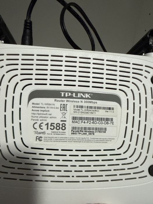 Router TP-Link TL-WR841N – Wi-Fi N300, stare bună