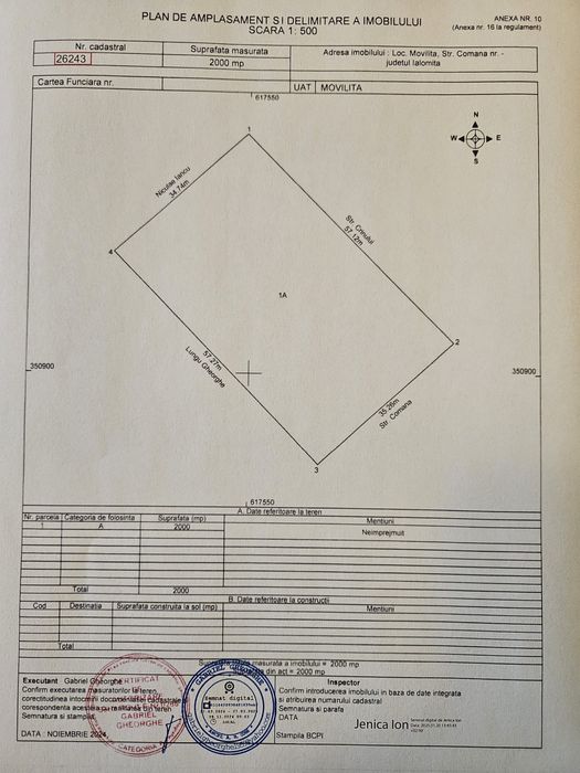 Teren intravilan Movilita, Ialomita