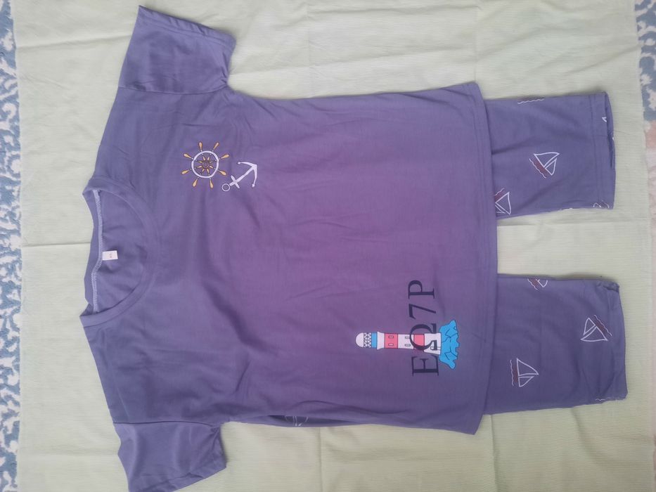 Қыздарға арналған жеңіл пижамалар шалбарымен