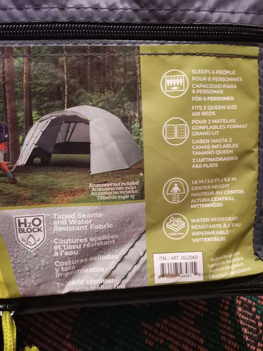 6 местна палатка core 6 + 5 спални чувала комплект.Нови!!!