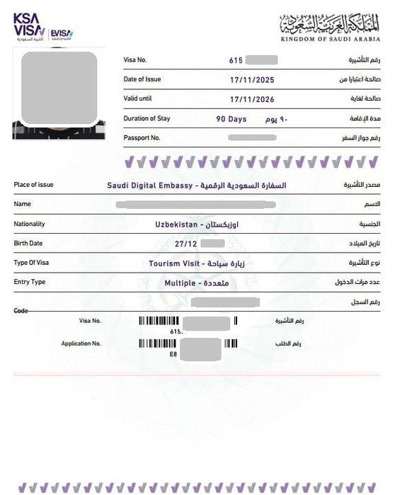 Saudiya Arabistoni vizasi