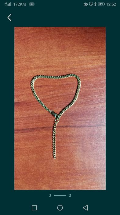 Brățară din inox suflat cu aur.