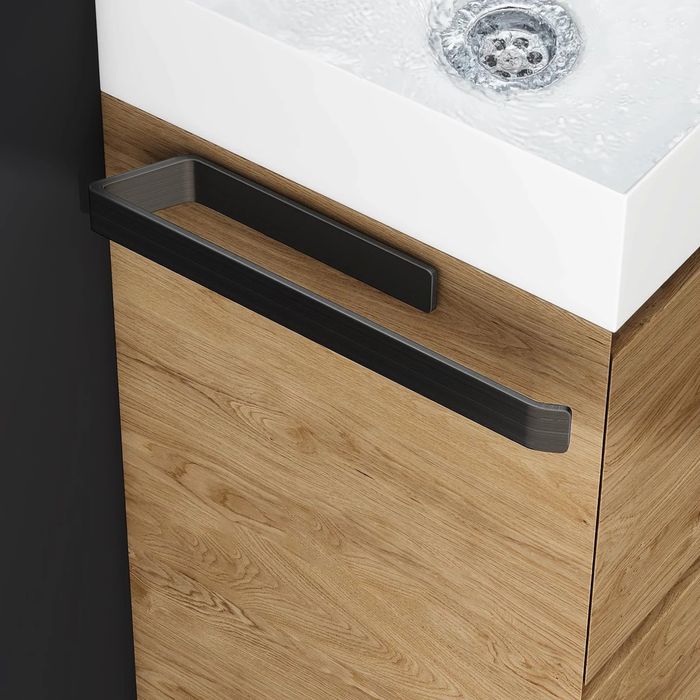 Метална закачалка/поставка за кърпи – черен мат