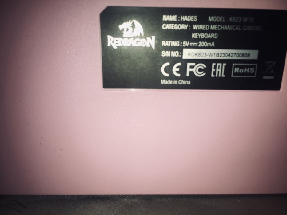 Клавиатура Redragon Hades K623-W1B