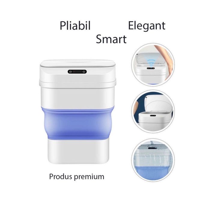 Сгъваемо Smart кошче за боклук със сензор за кухня и баня