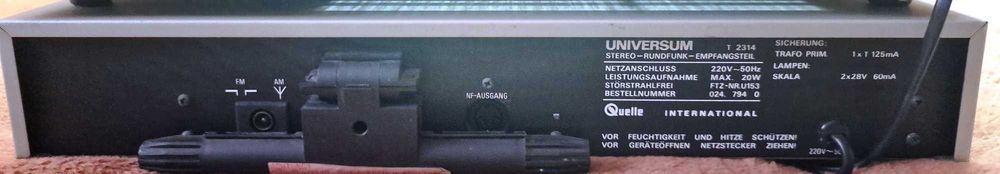 Universum V-2315 statie cu wumetre pe ace, T-2314 Tuner - Vandut