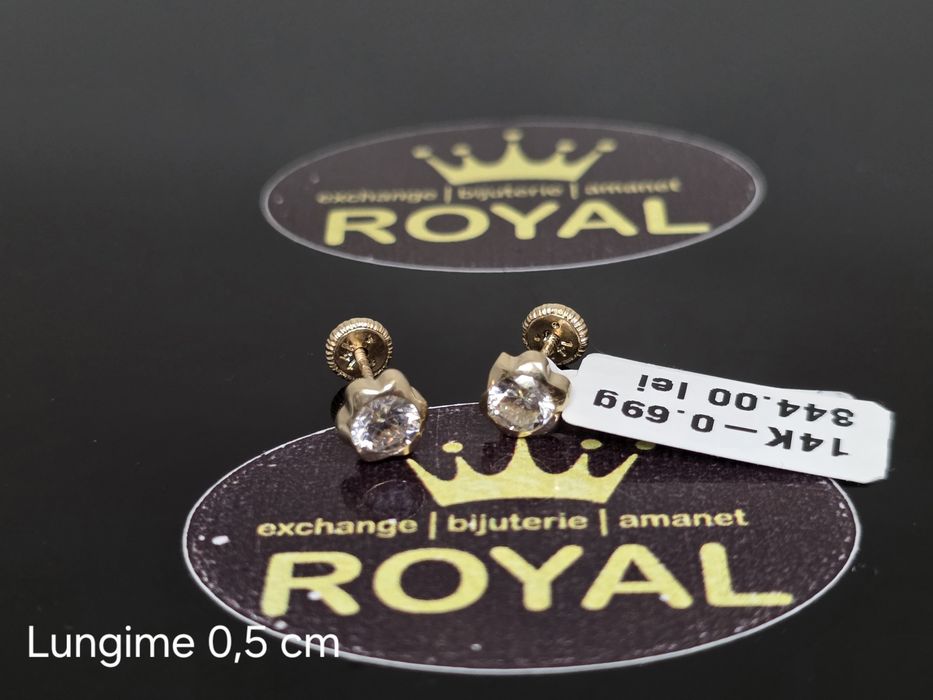 Bijuteria Royal: Cercei aur 14k/0.69 gr