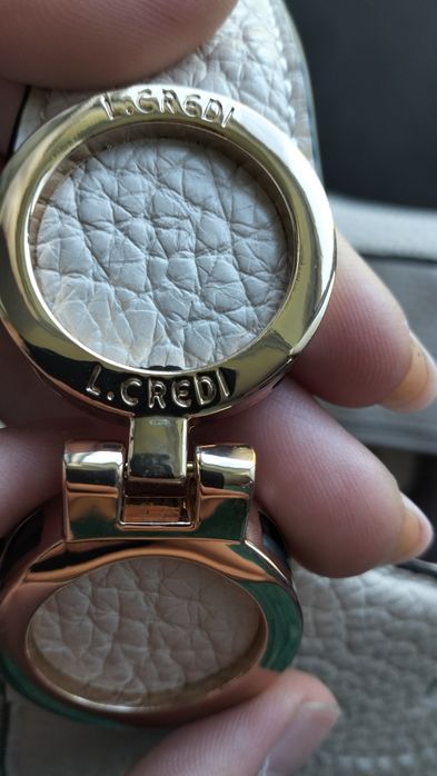 Geantă L.Credi München elegantă, gri, stare ca nouă