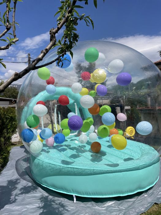 Мече изненада,парти маскот,надуваем замък,bubble house
