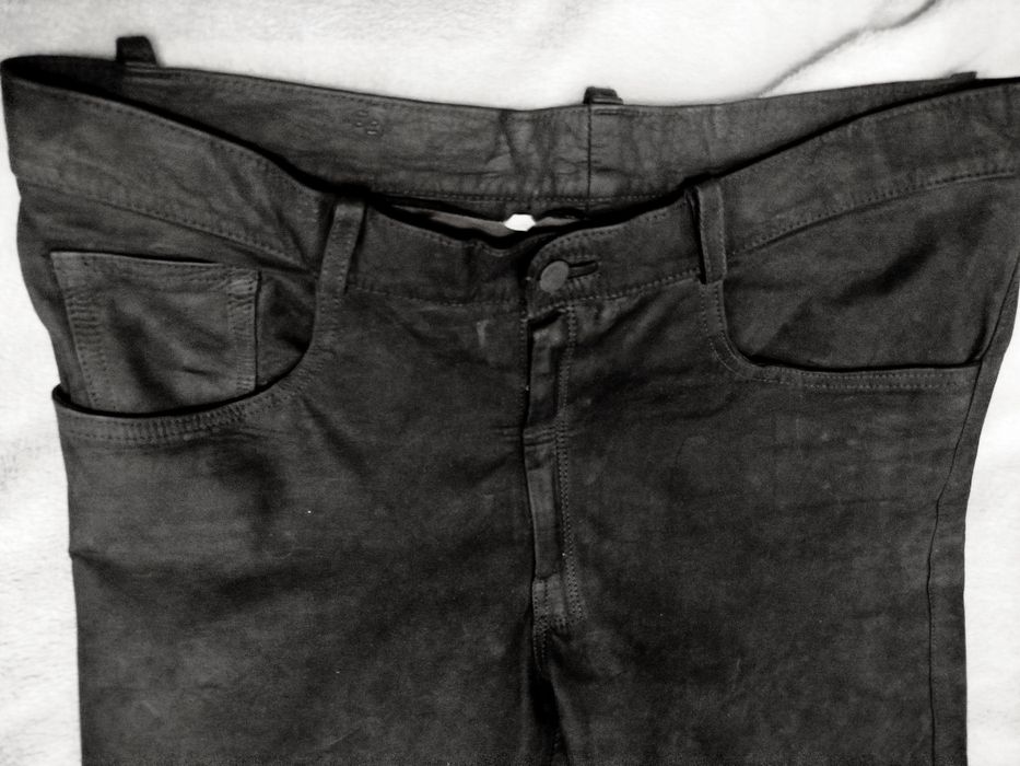 Pantaloni piele naturala barbati