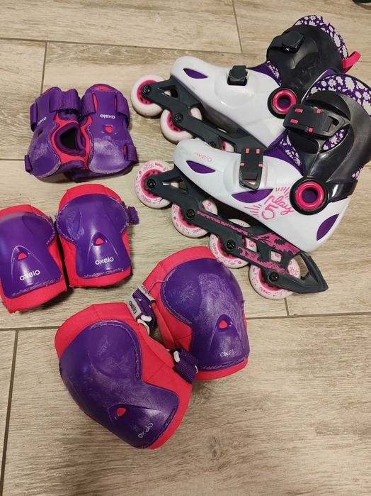 Role Fete Oxelo (Decathlon) Marimea 28-30+Set Aparatori Oxelo 3-7 ani