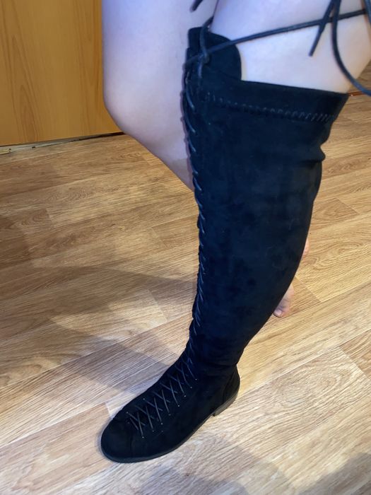 Продам замшевые ботфорты