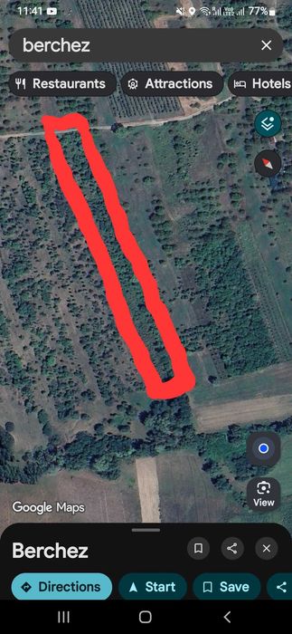 Vand teren livada de  prune