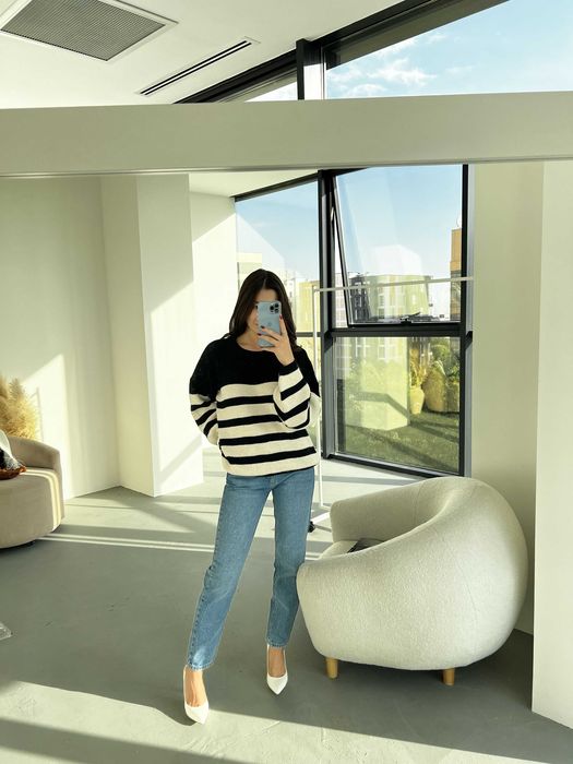 свитер женский в полоску