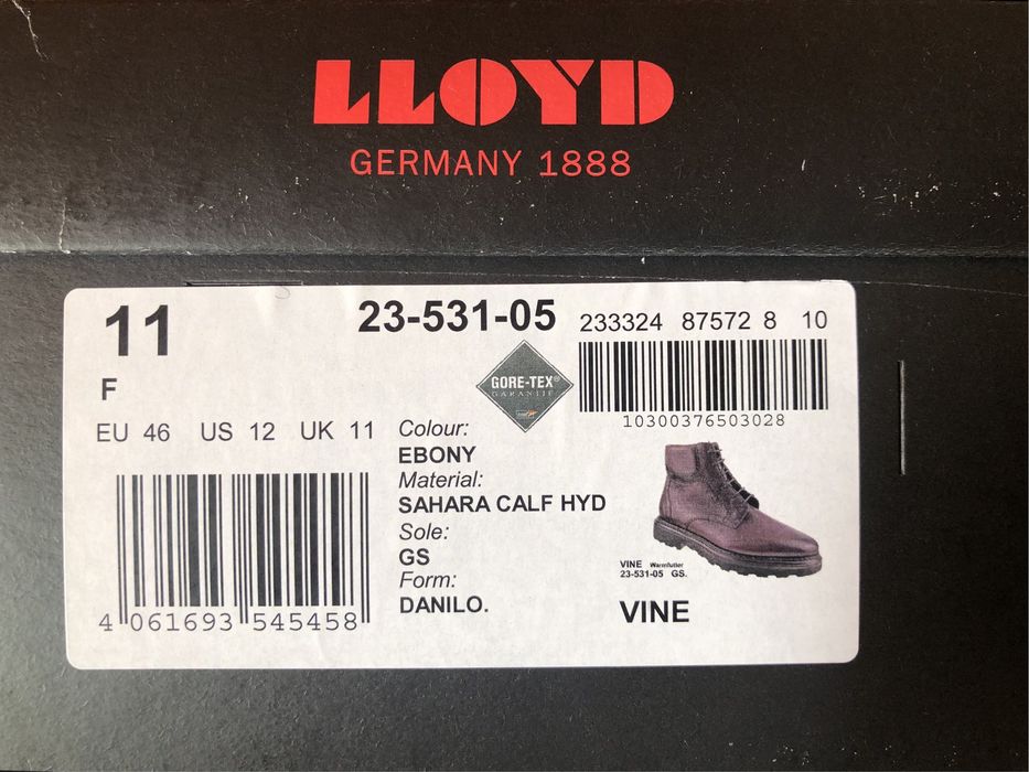 LLOYD Gore-Tex ОРИГИНАЛНИ мъжки обувки/боти 45/30см