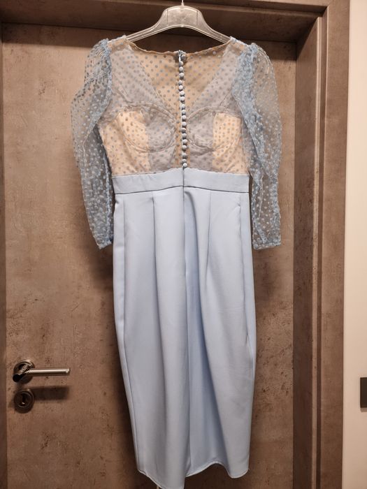 Rochie ocazie bleu ciel, mărimea S