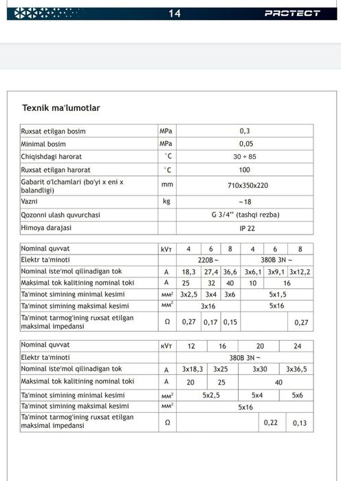 Электрический котел PROTECT