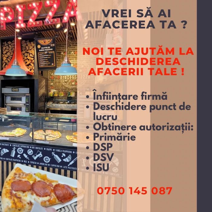Deschidere Fast-Food-Pizzerie-Bistro-Restaurant-Horeca fara stres!
