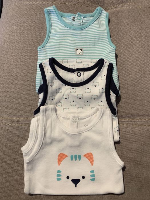 Комплект от 3 броя бодита 1-3 месеца Okaidi