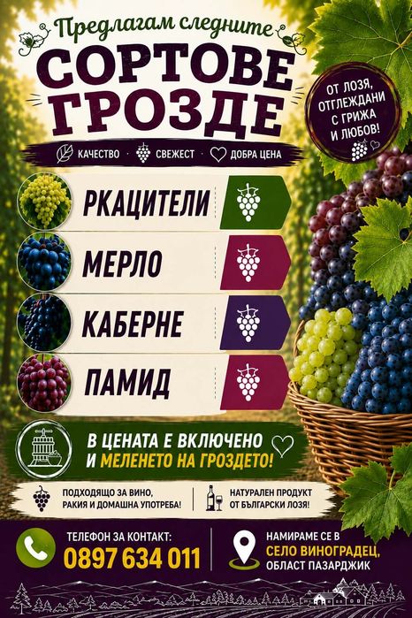 Грозде за ракия и вино