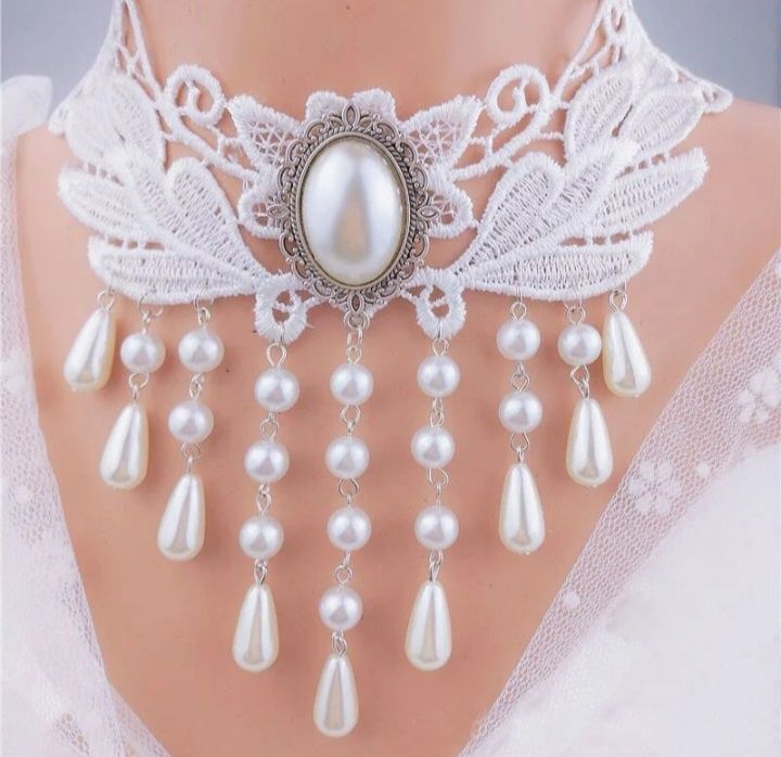 5 видов колье-чокеров и крупная стильная цепь 2 цвета..