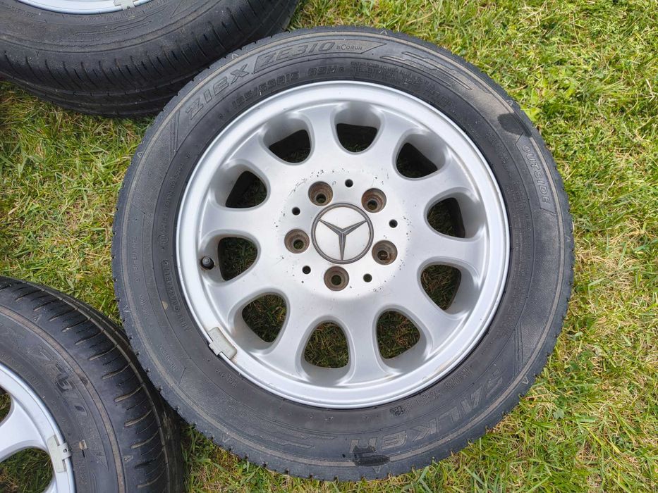 Set Jante aluminiu + anvelope Mercedes 195/55 R 15 stare foarte buna