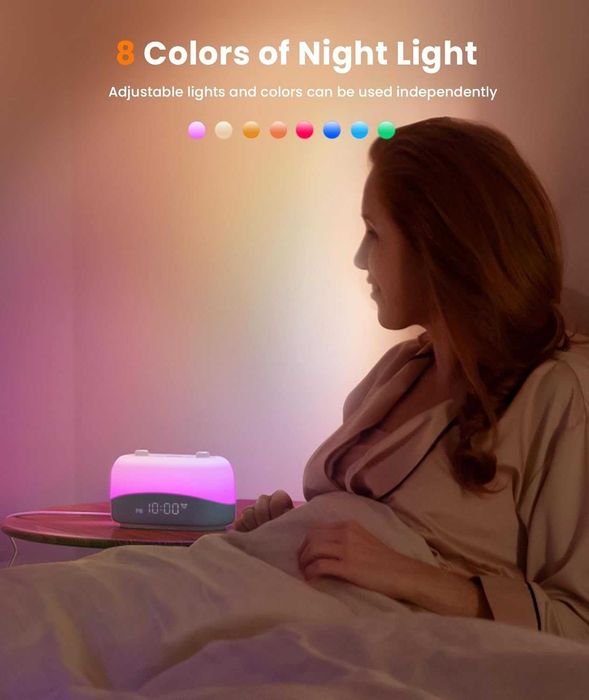 Dispozitiv Sunete Albe VALA® W20, 4in1, 29 Sunete HD, 8 Culori