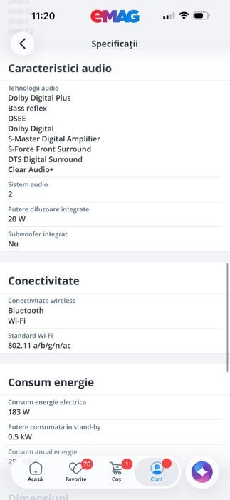 Smart TV SONY BRAVIA X80G diagonala 189.3cm