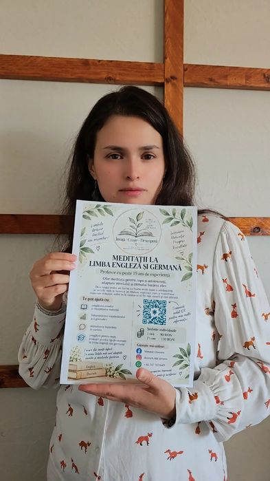 Meditații Engleză/Germană pentru copii și adolescenți/  15+ ani experiență