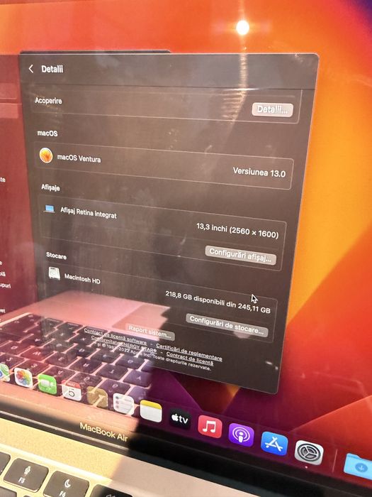 Macbook Air 2020 M1 8gb cu 256gb