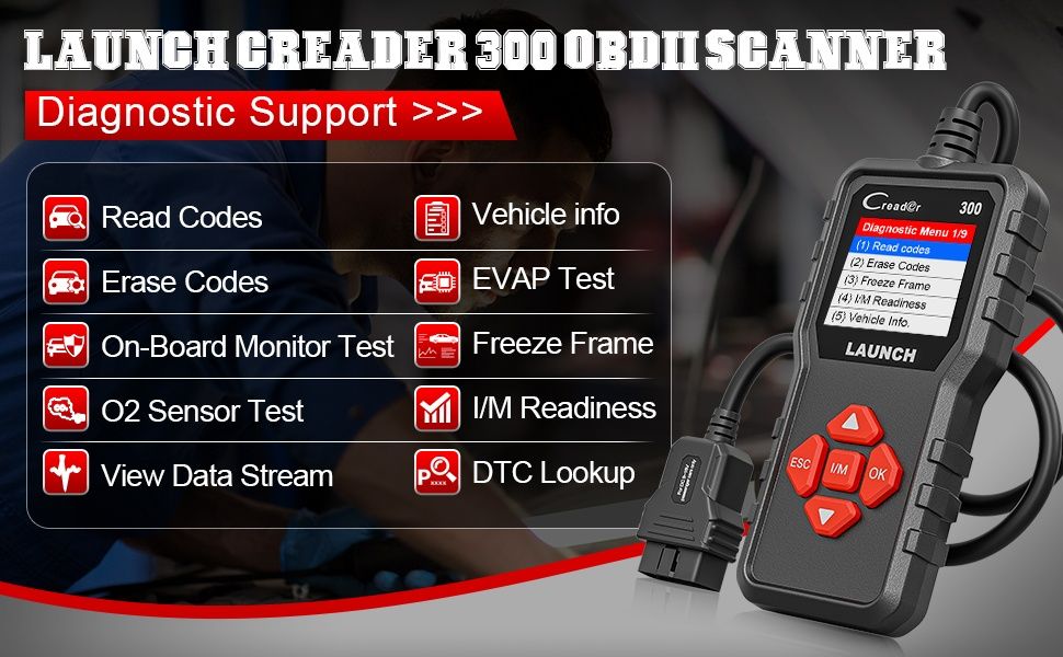 Tester Diagnoza Auto LAUNCH Creader OBD2 Scanare si Stergere Coduri