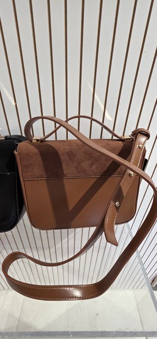 Дамска чанта Demellier в черно и кафяво