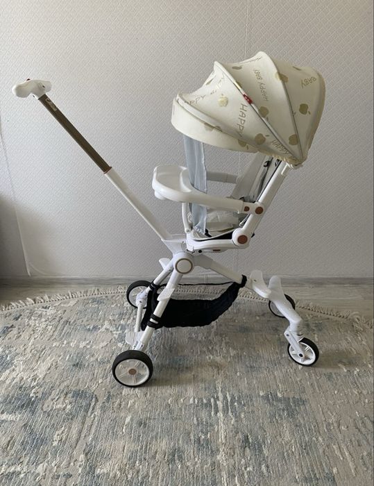 Коляска дрон белый цвет