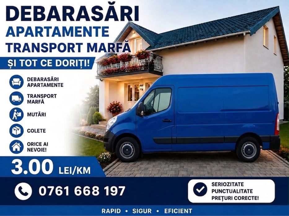 Mutari ,relocari ,Transport mobila,marfă,închiriere duba