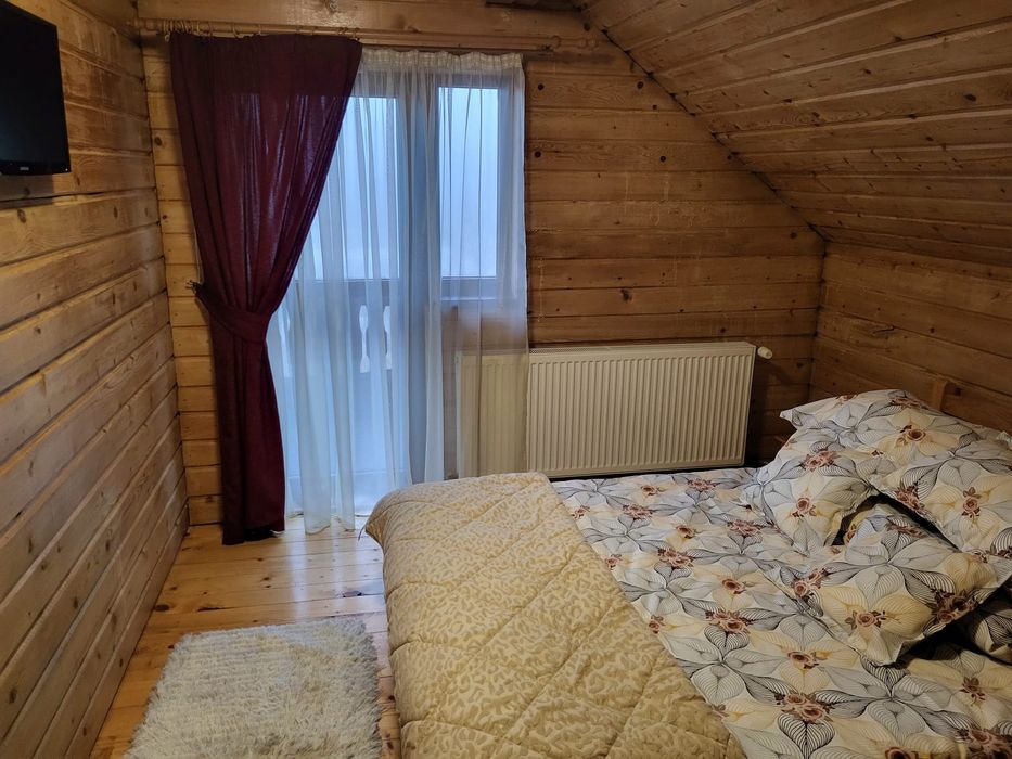 Cabană de închiriat cu minipiscină încălzită și iaz cu pește