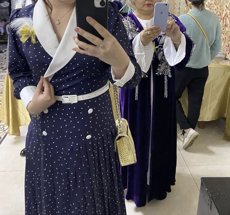 Платье миди длина