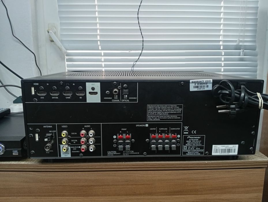 5.1 канален ресивър PIONEER VSX-324 USB  hdmi