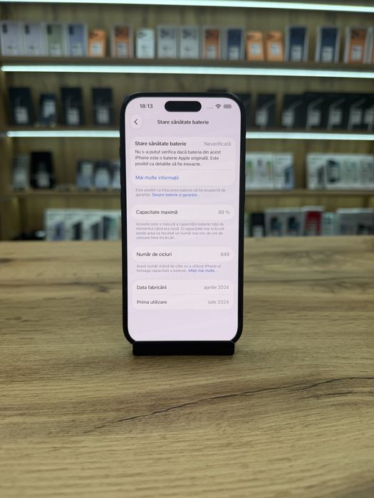 ‼️ iPhone 15 Black 128Gb - Sanatate bat. 89% - Garantie 12 luni