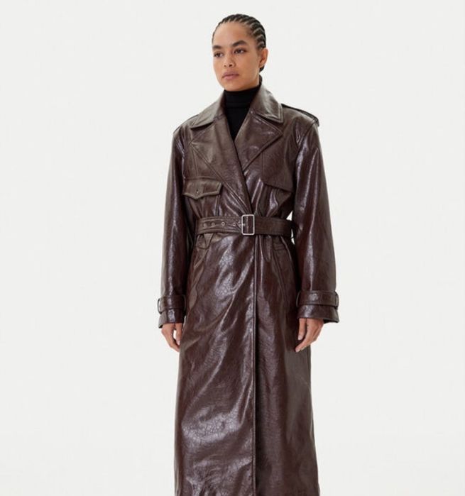 Кожено палто HUGO