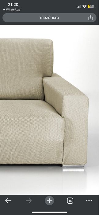 Husa pentru canapea/ coltar bi-stretch verde