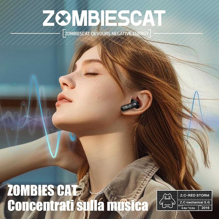 ZOMBIES CAT Bluetooth слушалки