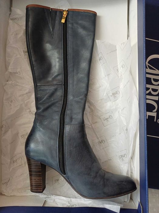 Ботуши Caprice,  сини ,естествена кожа, размер 4 1/2