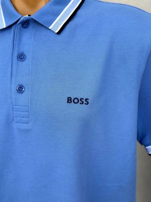 Мъжка тениска с яка HUGO BOSS (Paddy) - размер L, Отлично състояние