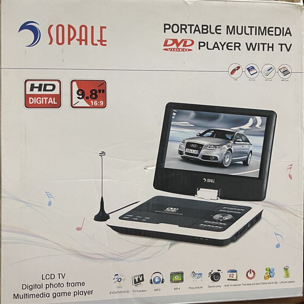 Портативный DVD жк телевизор: 10 000 тг. - Телевизоры Костанай на Olx
