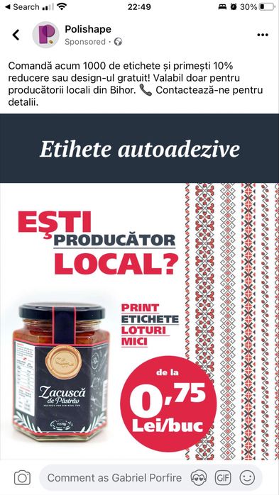 Stikere / Etichete autoadezive personalizate.